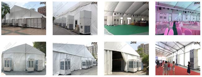 Climatiseur de tente emballé anti par corrosion, système de ventilation de tente de 30 chapiteaux de tonne