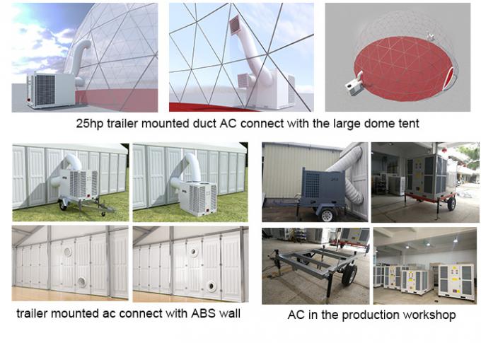 la remorque extérieure de la tente 25HP a monté des dispositifs climatiques pour le système de refroidissement commercial
